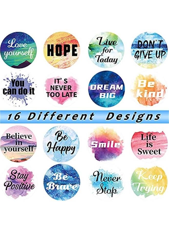 Arabest 1000 Pieces Inspiring Planner Stickers Round Inspirational Quote Label Watercolor Motivational Encouraging Stickers Positive Words Seal Decals Adhesive for Phone, Book, Water Bottle, Envelope  - Image 5