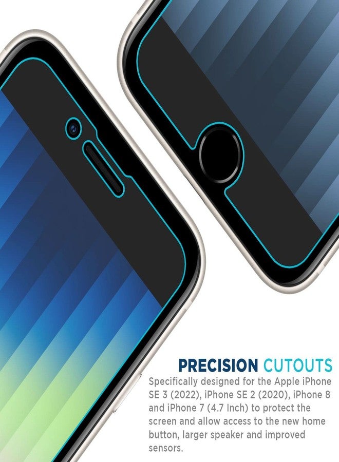 Tech Armor Ballistic Tempered Glass Screen Protector Designed for Apple NEW iPhone SE 3 (2022), SE 2 (2020), iPhone 8, 7 (4.7 Inch) 3 Pack - Image 3