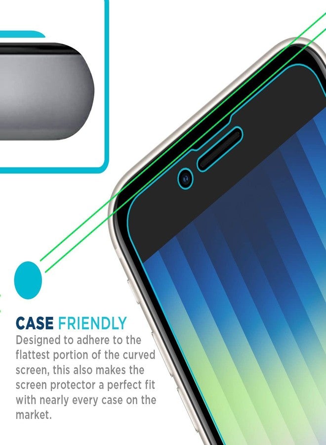Tech Armor Ballistic Tempered Glass Screen Protector Designed for Apple NEW iPhone SE 3 (2022), SE 2 (2020), iPhone 8, 7 (4.7 Inch) 3 Pack - Image 2