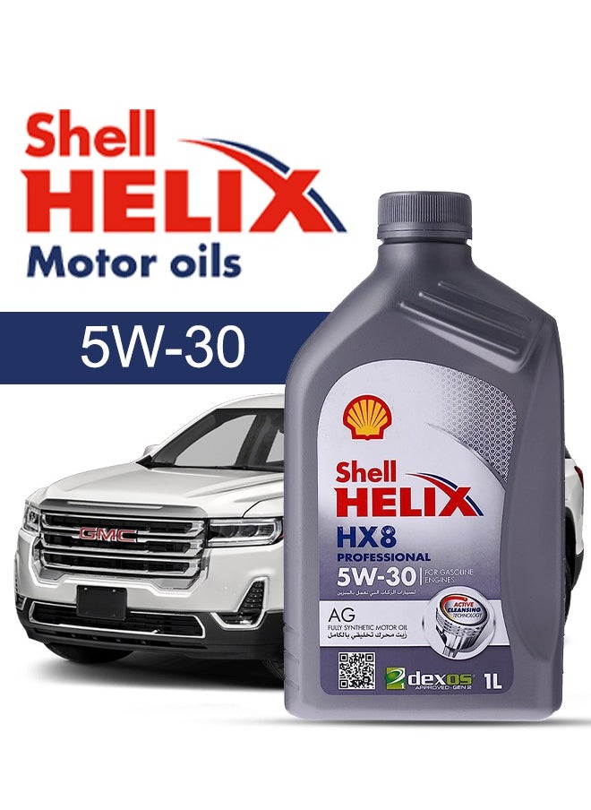 Shell Engine Oil – For GMC Acadia  2024 - 2007، 6 Liter، viscosity 5w30 Shell - With Engine Oil Filter - 2007 2008 2009 2010 2011 2012 2013 2014 2015 2016 2017 2018 2019 2020 2021 2022 2023 2024 