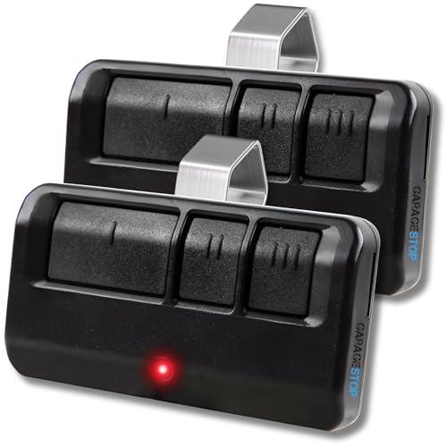 GARAGE STOP 2X 893LM 893Max for Chamberlain Craftsman LiftMaster Universal Garage Door Opener Remote Replacement, 3-Button Gate Opener Remote, Extra Long-Range, Black - Image 1