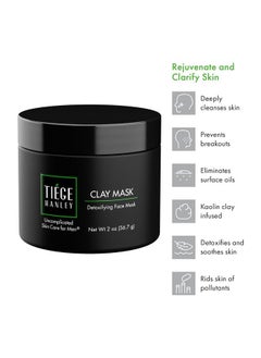 tiege hanley Detoxifying Charcoal Clay Mask For Men : Draws Out Impurities : Deepcleansing Formula : Improves Skin Texture And Appearance : 2 Ounces : Uncomplicated Skin Care For Men  - Image 4