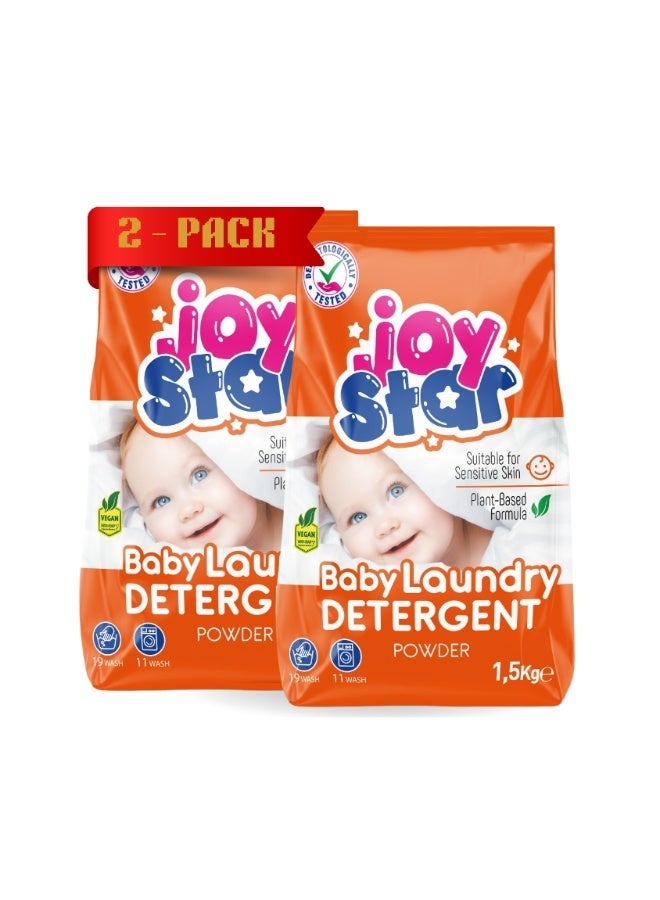 JOYSTAR Baby Laundry Powder Detergent 1.5kg (2-pack) - Image 1