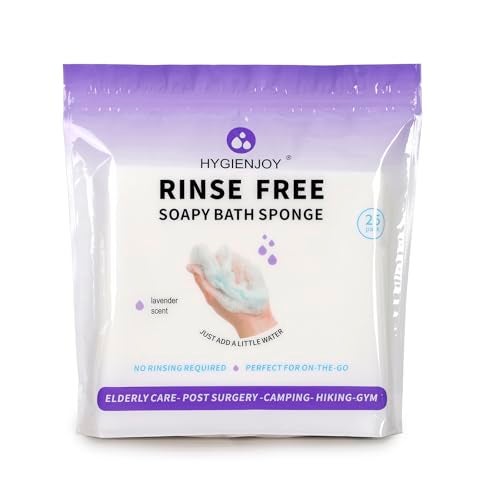 إسفنجات استحمام قابلة للتصرف بدون شطف للبالغين HYGIENJOY21