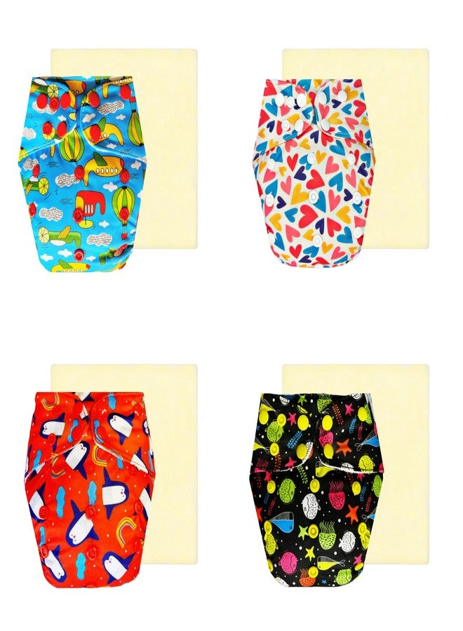 Dumbledo Elite Cloth Diaperwith Magical Soaker (Pack of 4) | Snug Fit | Breathable | Easy to Clean | Everyday Diapering Essential | 3 Months - 3 Years | Unisex Baby - Image 1