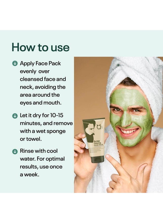 Qraa Men Intense Acne Clearing Face Pack 100 G  - Image 2