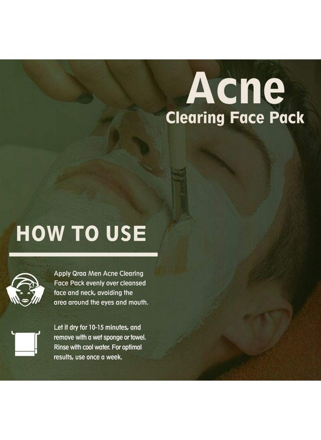 Qraa Men Intense Acne Clearing Face Pack 100 G  - Image 5