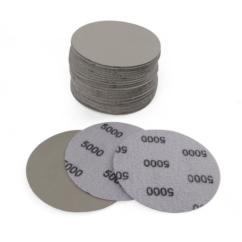 MAXMAN 30Pcs 3-Inch Sanding Discs, 5000 Grits Hook and Loop Professional Silicon Carbide Sand Paper, Wet Dry Polish for Wood, Metal, Paint, Car Polishing - Image 1