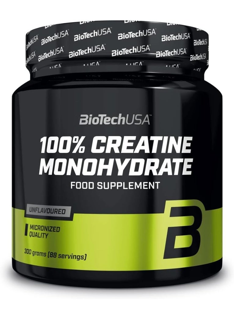 BioTechUSA 100% Creatine Monohydrate Pharmaceutical Grade Powder Unflavored 300g - Image 1