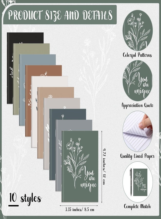 Affrolling 60 Pcs Inspirational Notebooks Motivational Mini Notepads with Pen Bulk Aesthetic Valentine Coworker Gift Employee Appreciation Gifts for Office Staff Team Teacher Nurse (Neutral Colors) - Image 2