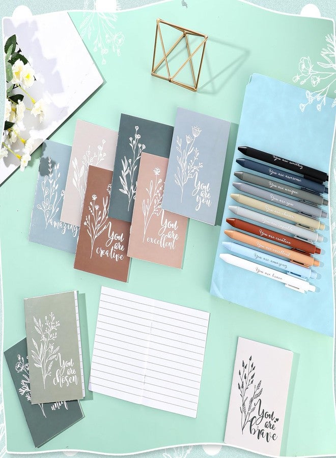 Affrolling 60 Pcs Inspirational Notebooks Motivational Mini Notepads with Pen Bulk Aesthetic Valentine Coworker Gift Employee Appreciation Gifts for Office Staff Team Teacher Nurse (Neutral Colors) - Image 4
