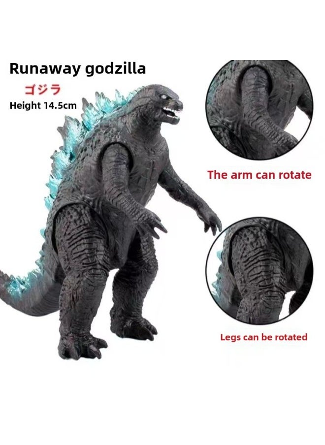 null - Super Large Medium Nuclear Explosion Godzilla Monster Soft Rubber Godzilla Not Bad For Children Superman Toy Model Hand-made-Color:Planet Rampage Godzilla Blue-17cm - Image 1