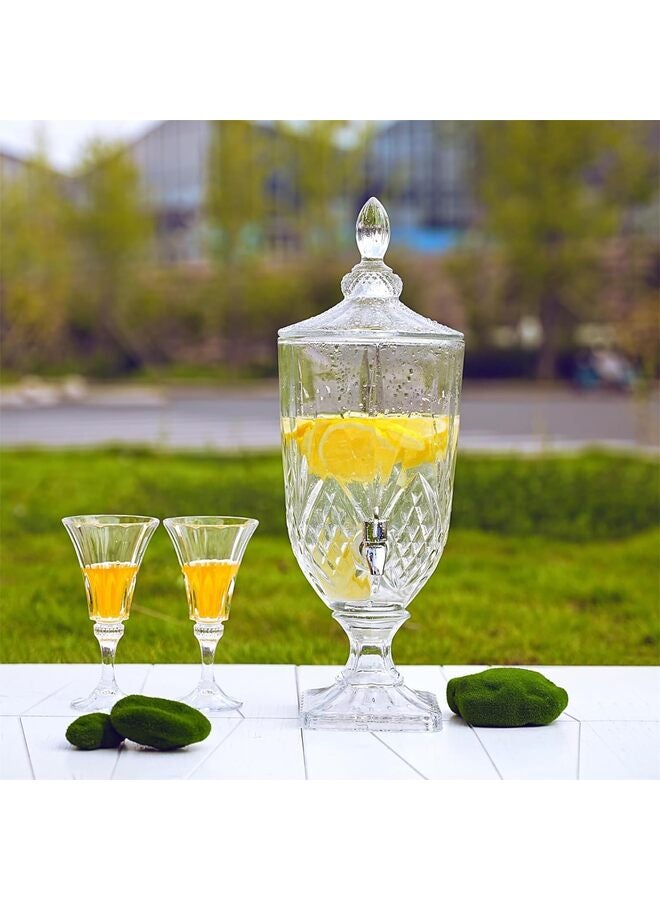 Jaffiust Glass Beverage Dispenser with Spigot, 3L Glass Drink Dispenser for Parties Wide Mouth Juice Beverage Server for Wedding Party Bar Leak Proof Beverage Dispenser - Image 3