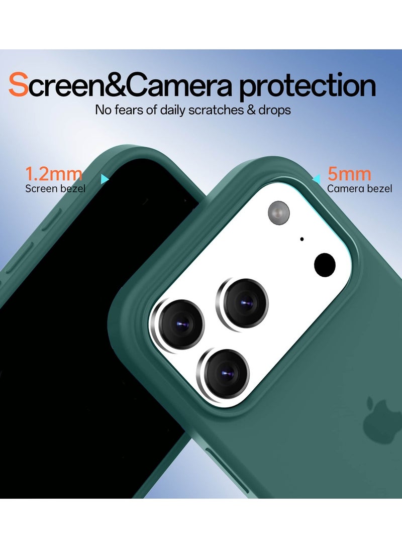 دبليو تيك غلاف هاتف أبل آيفون 17 برو ماكس 5G 2025 من السيليكون السائل بجودة فاخرة (MCRPSN) - اللون الأزرق الداكن - Image 3