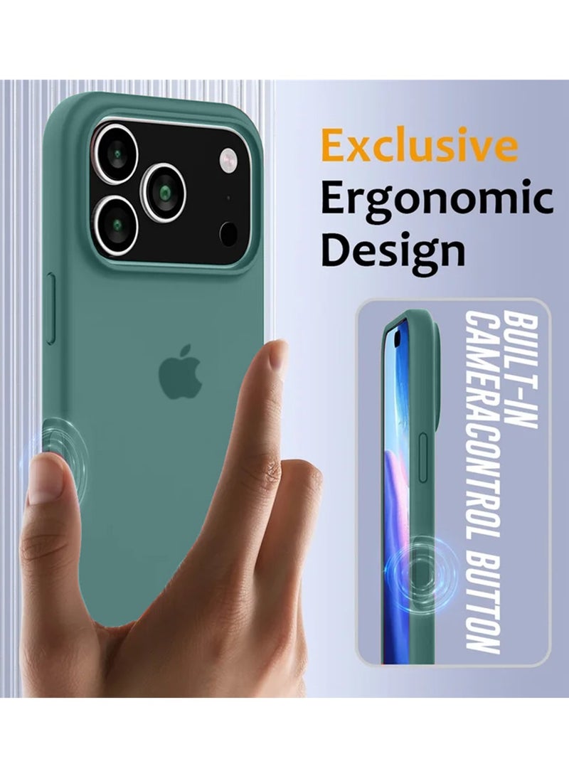 دبليو تيك غلاف هاتف أبل آيفون 17 برو ماكس 5G 2025 من السيليكون السائل بجودة فاخرة (MCRPSN) - اللون الأزرق الداكن - Image 4