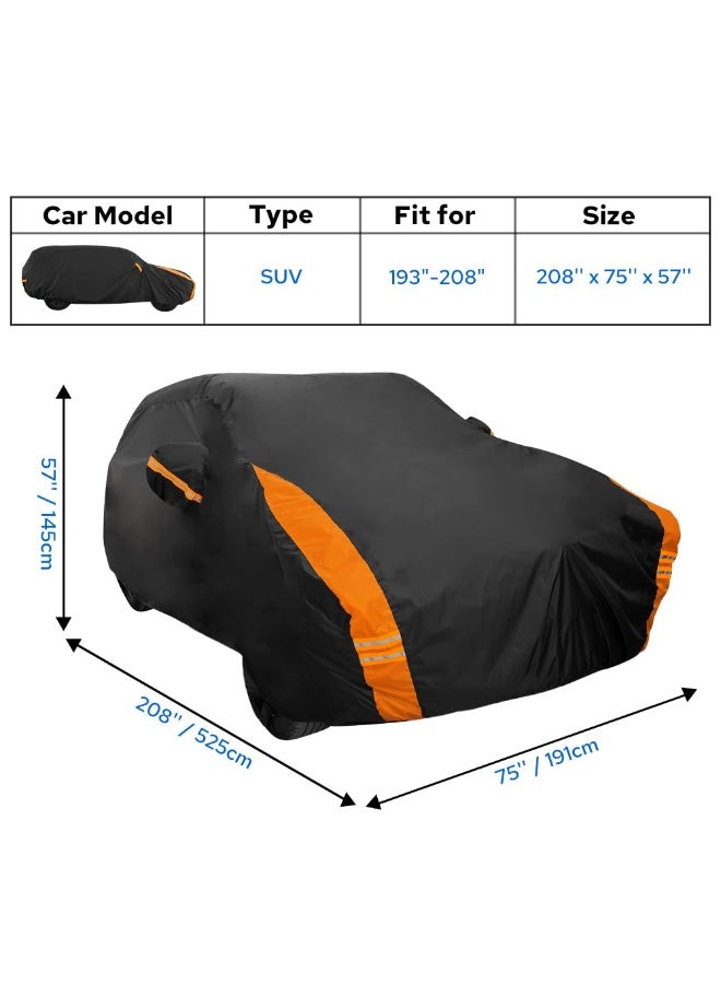 SUV Car Cover Waterproof All Weather Full Exterior for SUVs (193"-208" Length) - Image 2