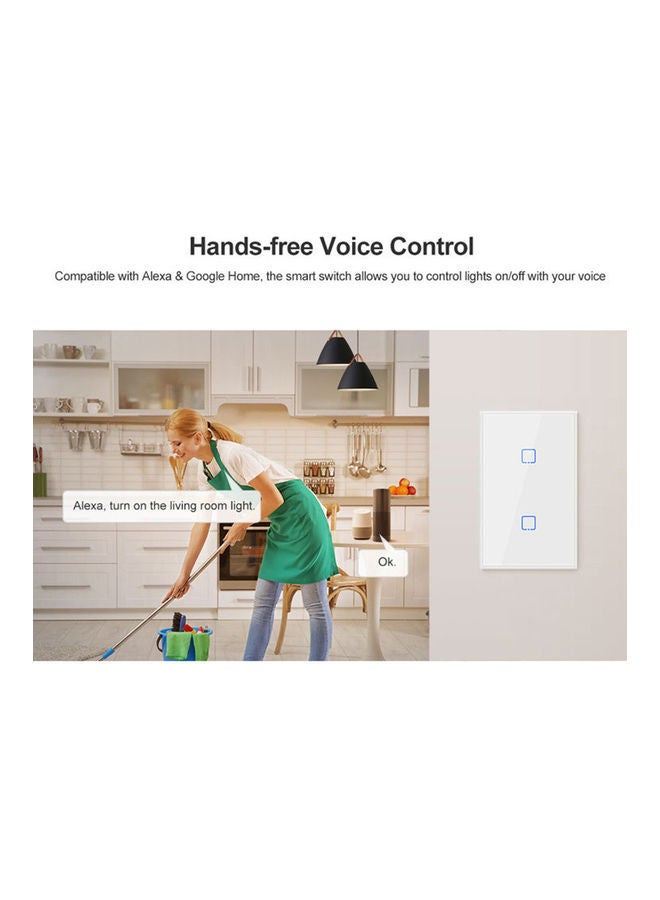 NIBEMINENT Intelligent Doorbell Light Control Switch White - Image 2