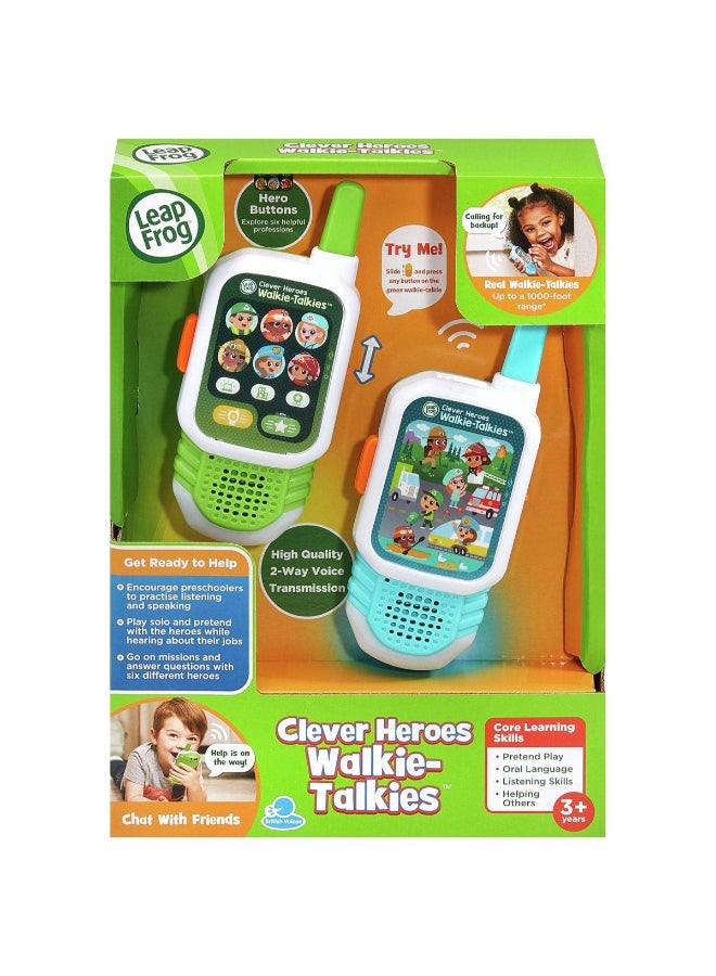 LeapFrog Clever Heroes Walkie-Talkies (20 x 6.5 x 27.9 cm, Pack of 2) - Image 1