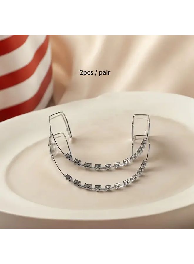 Metal Teeth Braces Pink with Hooks Stylish Tooth Decor for Teaching Models - Image 2