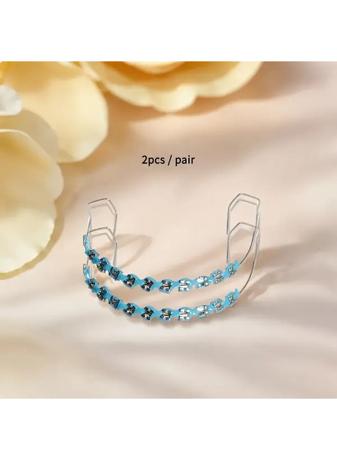 Metal Teeth Braces Pink with Hooks Stylish Tooth Decor for Teaching Models - Image 4