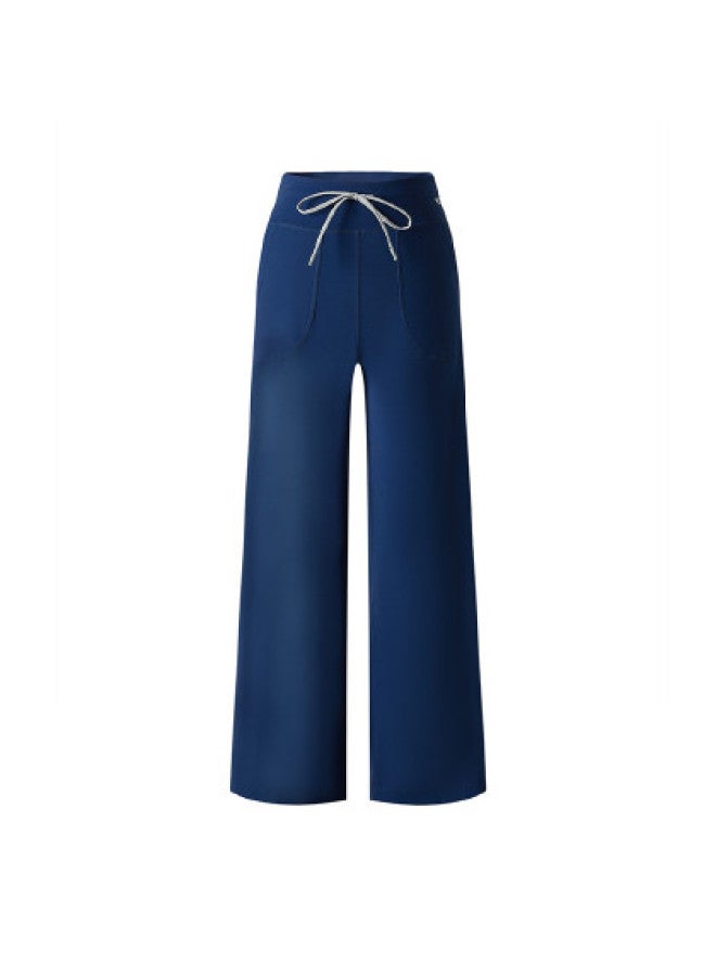 VVC Versatile Solid Color Drawstring Wide-Leg Pants, 2025 Autumn/Winter New Simple Style Women'S Trousers - Image 1