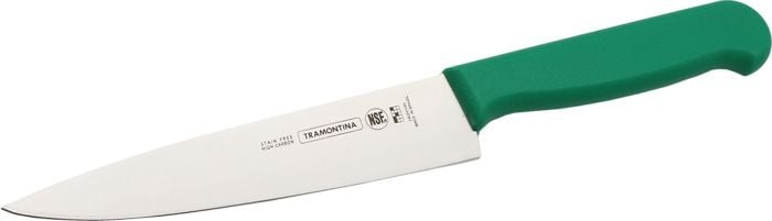 ترامونتينا سكين مطبخ برازيلي، شفرة 15 سم، ستانلس ستيل – أخضر - Image 1
