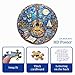 Artipuz 1000 Piece Round Jigsaw Puzzle for Adults 3D Visual Stained Glass Guitar 266in Diameter Circular Brain Challenge Artistic Home Decor for Mindful Relaxation - Image 4