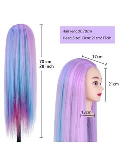 Beauty Star Mannequin Head, Mannequin Head with Hair, BEAUTY STAR 28" Hair Mannequin, Doll Head for Hair Styling, Manicanequin Head with Hair, Practice Cosmetology Manikin Head with Clamp Stand and Braiding Acces  - Image 3