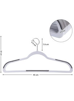 Red Dot Gift 30 Pieces Plastic Coat Hangers Heavy Duty Durable And Non-Slip Premium Quality Plastic Suits Hangers 0.5 cm Thickness Space Saving 360º Swivel Hooks 45 cm Wide  - Image 2