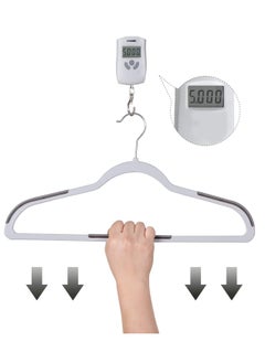 Red Dot Gift 30 Pieces Plastic Coat Hangers Heavy Duty Durable And Non-Slip Premium Quality Plastic Suits Hangers 0.5 cm Thickness Space Saving 360º Swivel Hooks 45 cm Wide  - Image 3