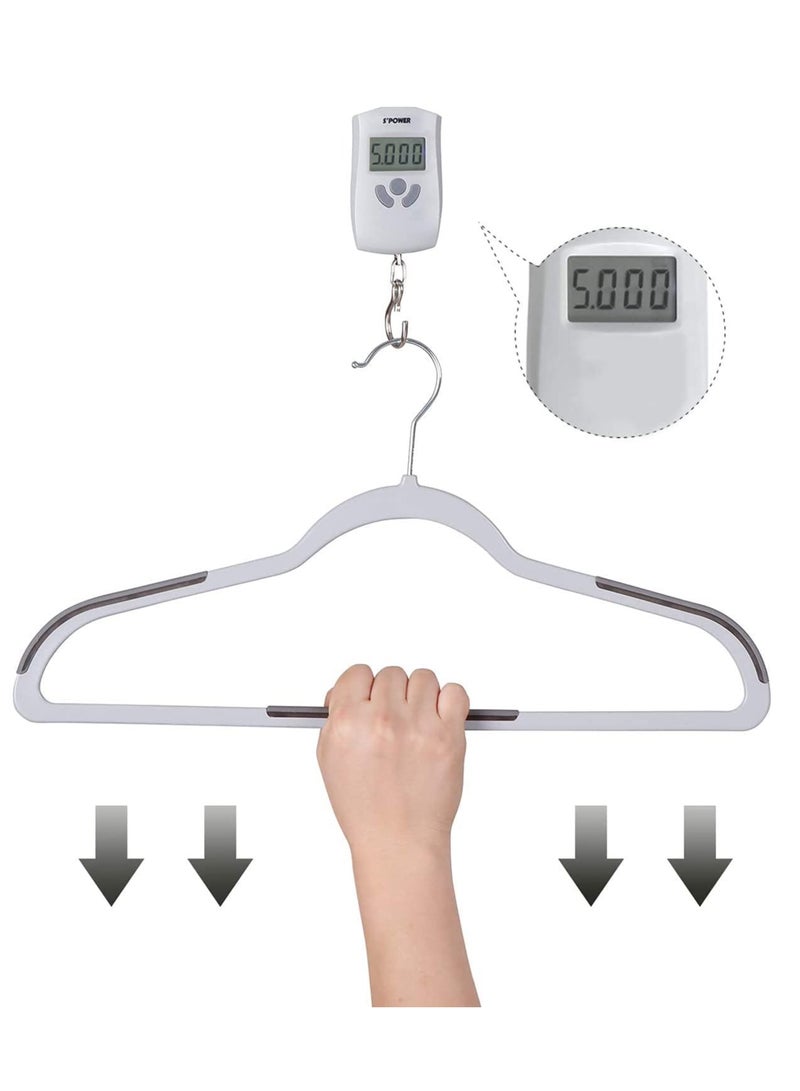 Red Dot Gift 30 Pieces Plastic Coat Hangers Heavy Duty Durable And Non-Slip Premium Quality Plastic Suits Hangers 0.5 cm Thickness Space Saving 360º Swivel Hooks 45 cm Wide  - Image 3