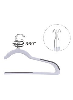 Red Dot Gift 30 Pieces Plastic Coat Hangers Heavy Duty Durable And Non-Slip Premium Quality Plastic Suits Hangers 0.5 cm Thickness Space Saving 360º Swivel Hooks 45 cm Wide  - Image 4