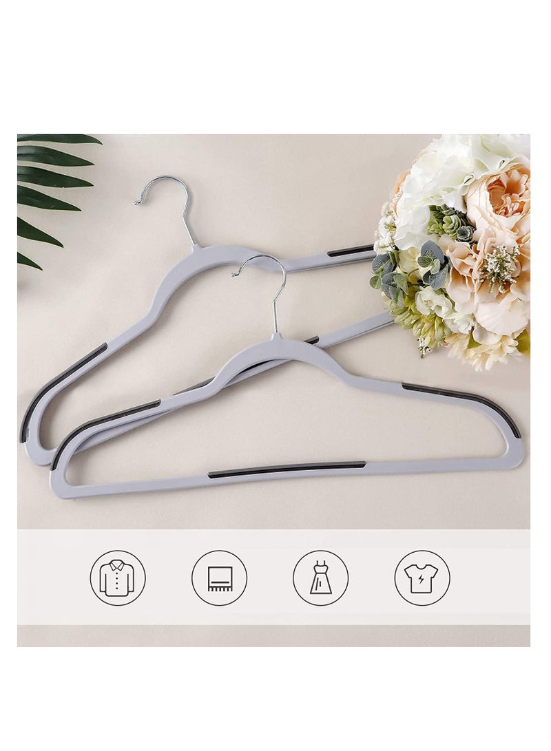 Red Dot Gift 30 Pieces Plastic Coat Hangers Heavy Duty Durable And Non-Slip Premium Quality Plastic Suits Hangers 0.5 cm Thickness Space Saving 360º Swivel Hooks 45 cm Wide  - Image 5