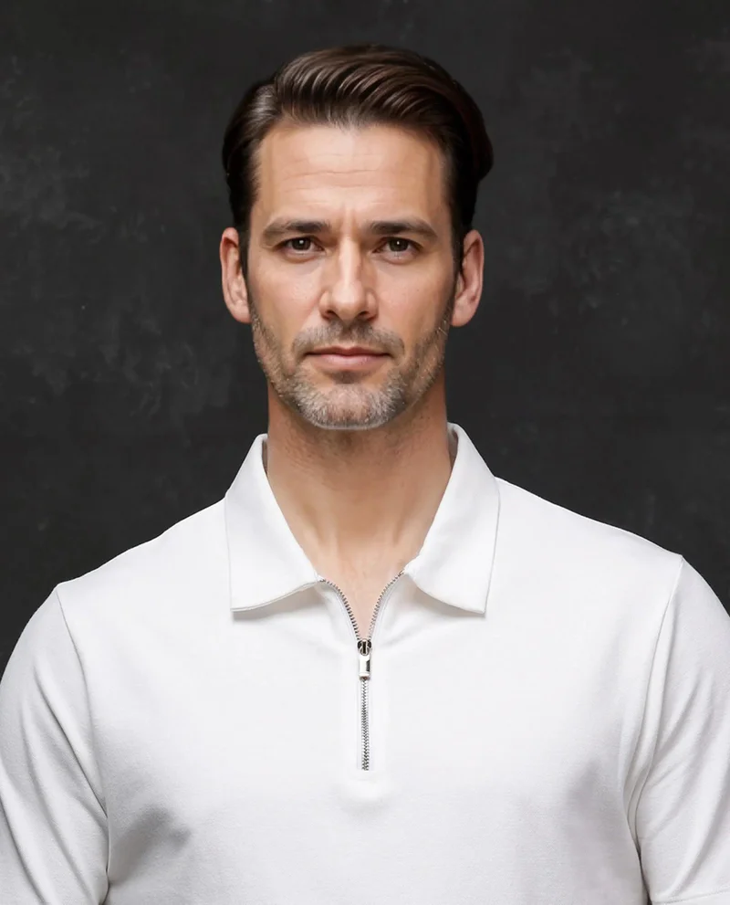 Rare Rabbit Men's Plain Zipper Polo