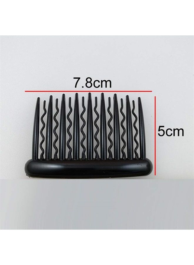 lasenersm 8 Pieces Plastic Hair Side Combs 17 Teeth Hair Clip Comb Straight & Wave Teeth Hair Combs Tortoise Side Comb Hair Accessories Bridal Wedding Veil Comb for Women Girls, Different 4 Colors - Image 1