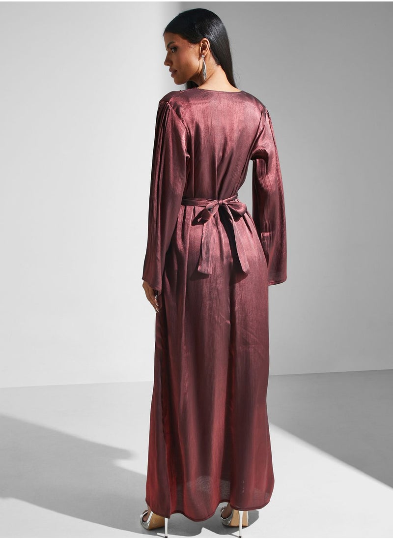 hayas closet - Embellished Belted Jalabiya - Image 1