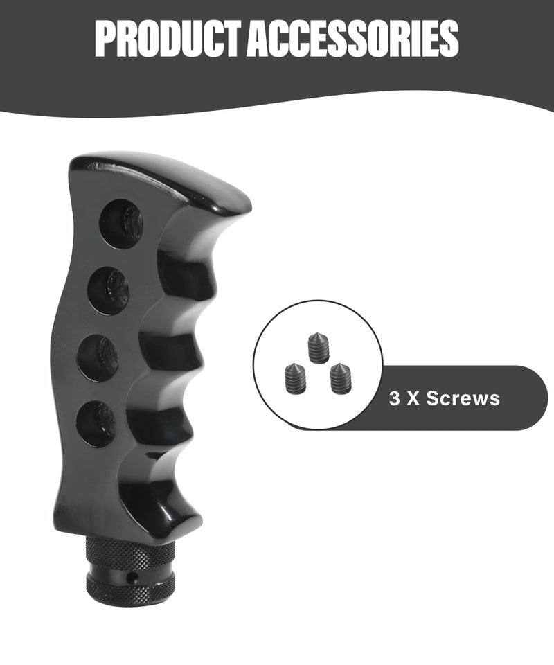 Qziulr Zlirfy Car Gear Shift Knob,Automatic Shift Knob,Car Accessories,Car Grip Knife Handle Gear with Screws and Spanner,Replacement for Manual Vehicle (Black) - Image 2