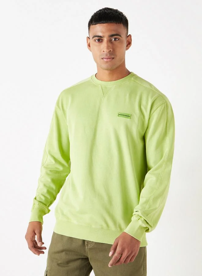 Lee Cooper Solid Sweatshirt with Crew Neck and Long Sleeves