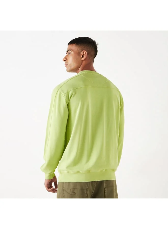 Lee Cooper Lee Cooper Solid Sweatshirt with Crew Neck and Long Sleeves