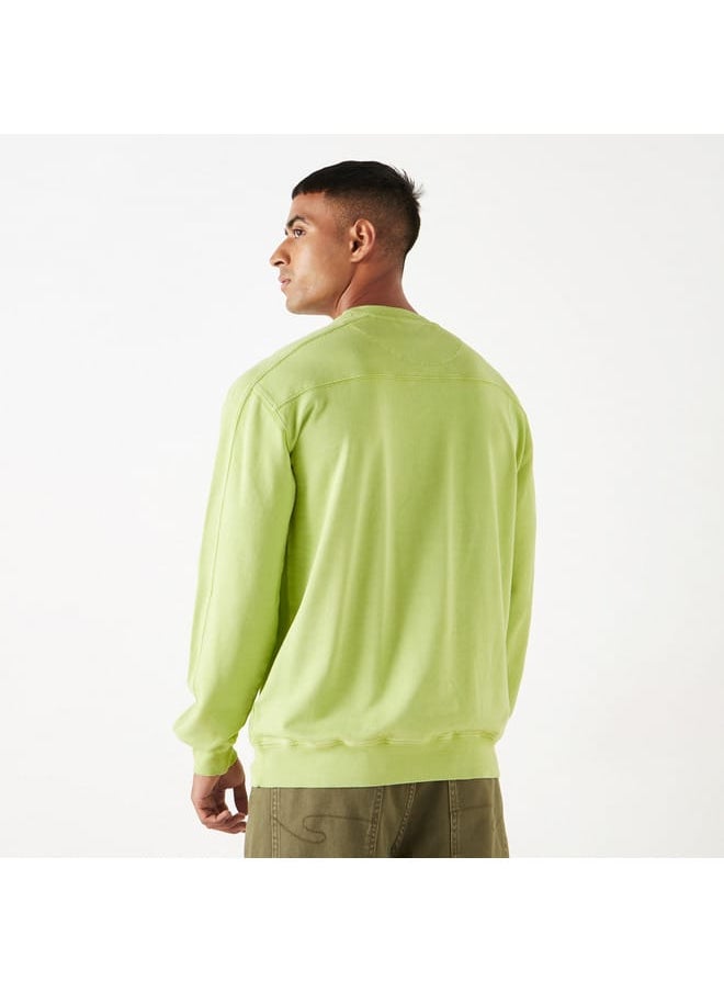 Lee Cooper Lee Cooper Solid Sweatshirt with Crew Neck and Long Sleeves  - Image 3