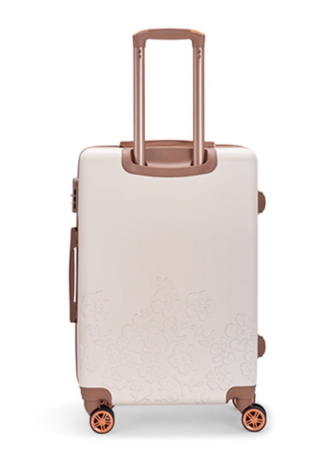 ليمرا طقم شنط سفر مكون من 5 حقائب أمتعة بـ 4 عجلات بتصميم صلب و حديث بيج/ذهبي - Image 5