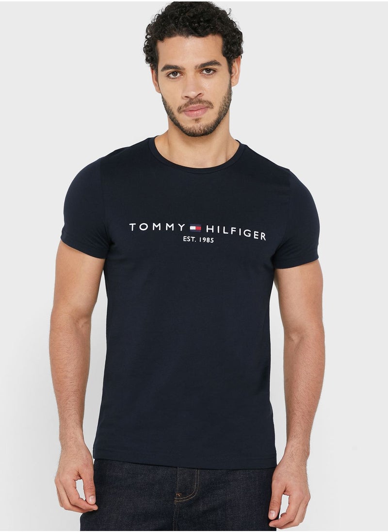 TOMMY HILFIGER Logo Crew Neck T-Shirt  - Image 1