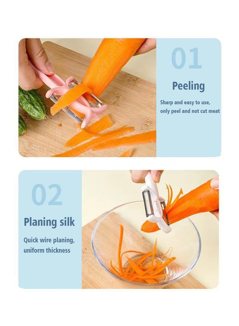 Vegetable Fruit Peelers,7-in-1 Melon and Fruit Planer Multi-functional Special Peelers for Kitchen,Bottle Opener, Double Head Peeler,Suitable for Left and Right Hand Use - Image 4