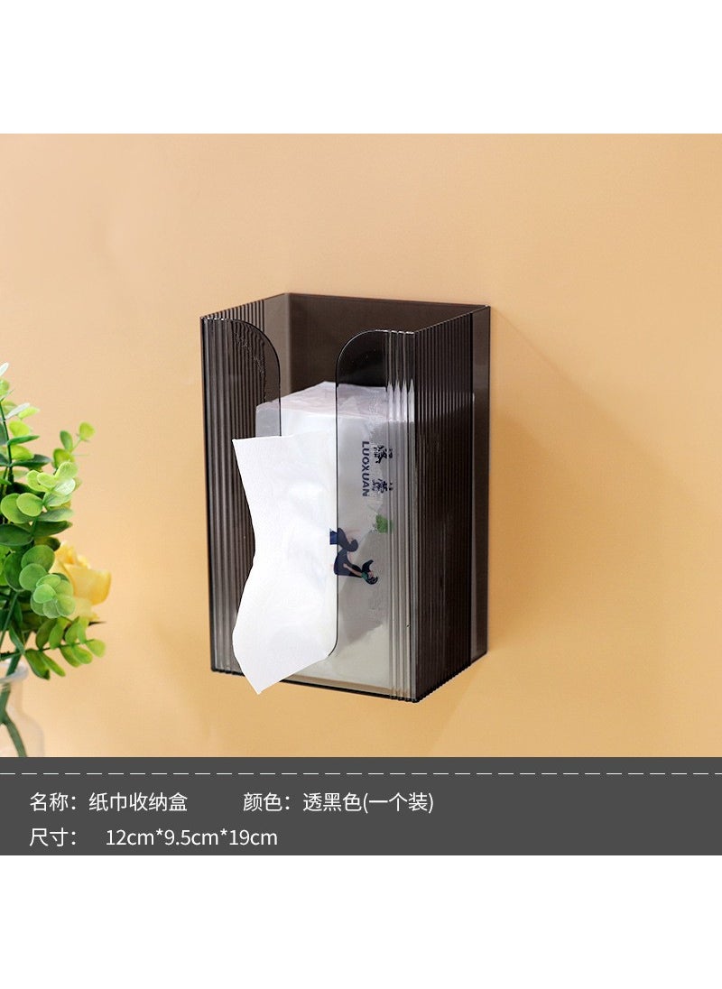 Generic Wall-Mounted Tissue Box Dispenser for Bathroom Kitchen Black wall tissue box 
