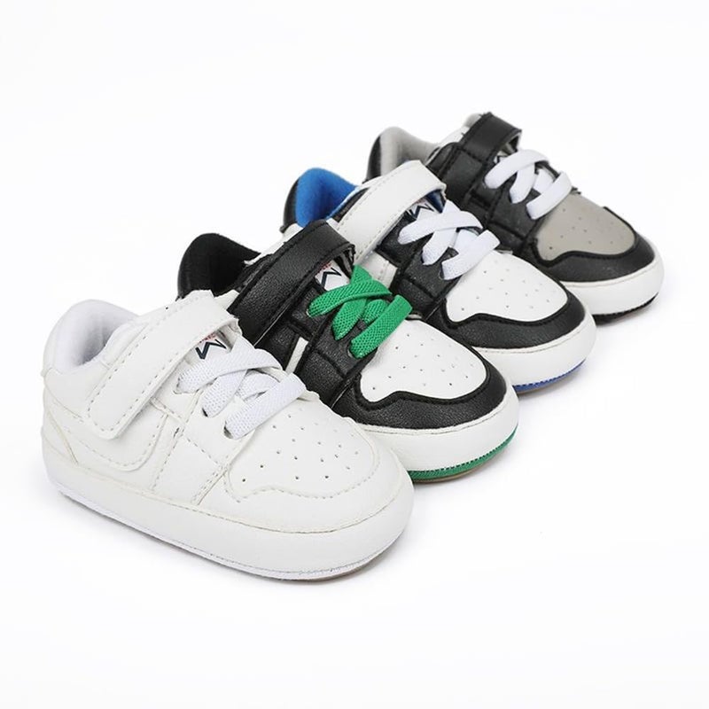 Clowora Unsex Baby Shoes Boys Girls Infant Sneakers Non-Slip Soft Rubber Sole Toddler Crib First Walker Lightweight Shoes (A031/White,3-6 Months) - Image 5