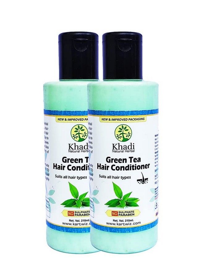 Khadi Herbal Herbal Green Tea Aloevera Conditioner (420Ml) - Image 2