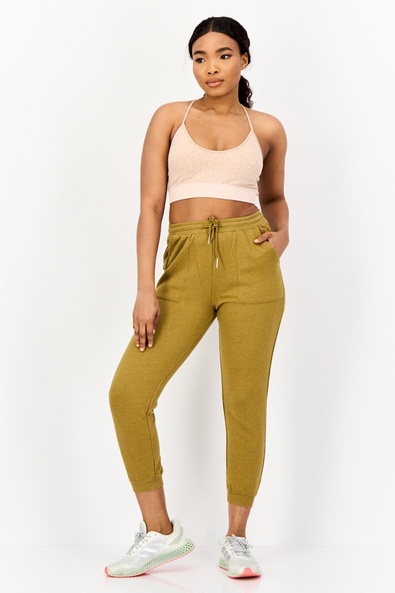 ONLY Women Solid Jogger Pants, Brown - Image 2