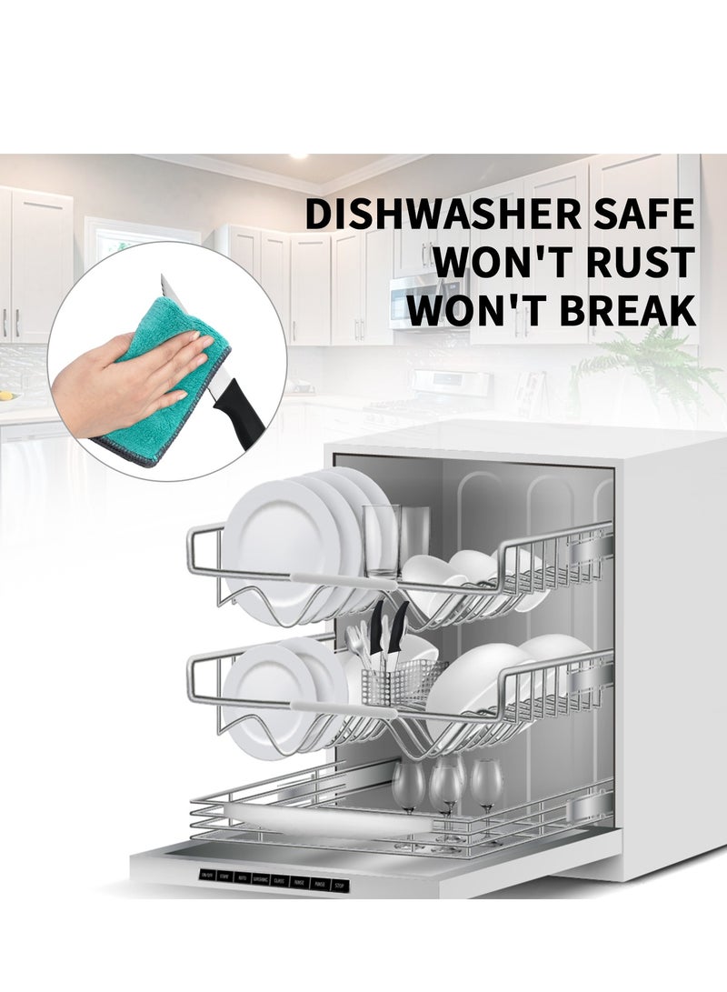 Astylway طقم سكاكين ستيك سكاكين ستيك مجموعة من 4 سكاكين ستيك مسننة سكاكين فائقة الحدة من الفولاذ المقاوم للصدأ عالي الكربون مع مقHandles بلاستيكية مريحة سوداء - Image 5