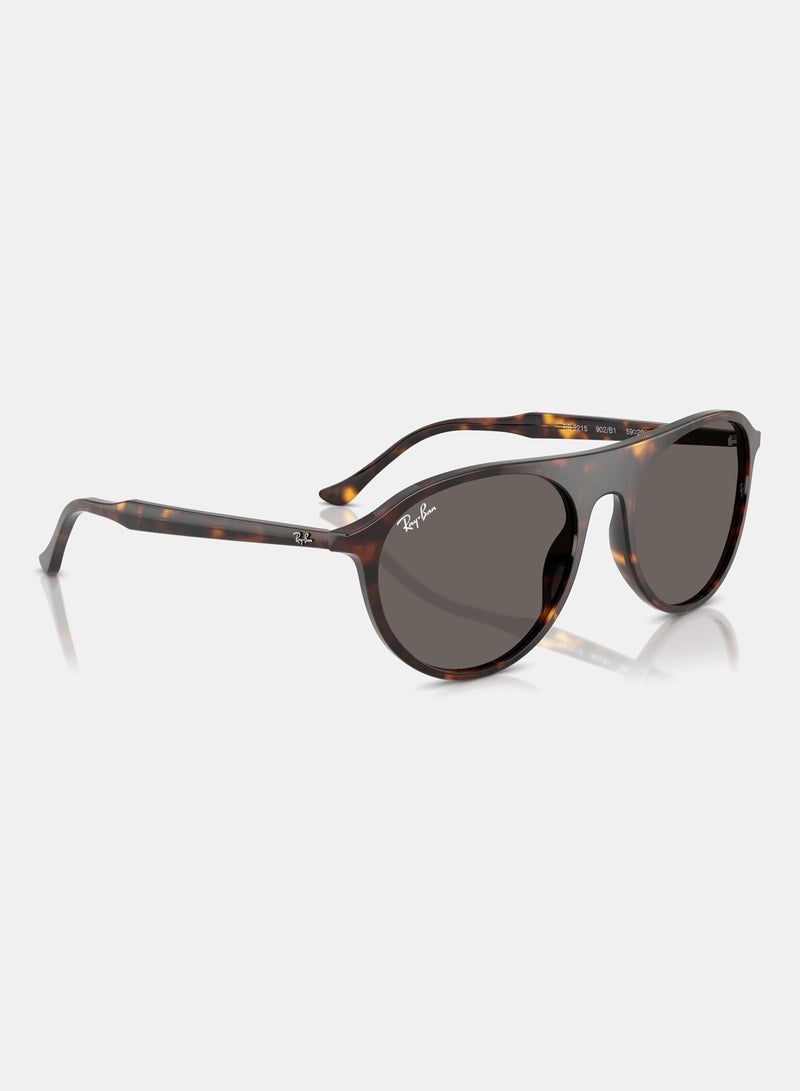 راي بان Unisex Full-rimed Aviator Sunglasses 2215, 56, 902, B1 - Image 3