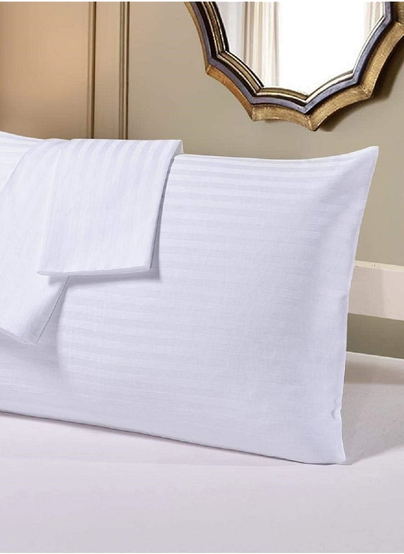 Cozy Bedroom Starter 4-Piece Set – Includes 1 Stripe Pillow 75 x 50cm, 1 Bed Sheet 100 x 200cm, 1 Duvet 160 x 320cm, and 1 Duvet Cover 160 x 320cm – Perfect for Comfortable Sleep and Modern Home Decor – Standard Size Bedding Essentials